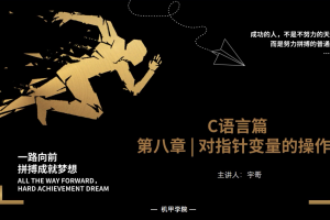 C语言程序设计 | 8.4 对指针变量的操作