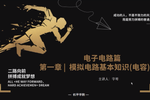 电子电路丨1.8 模拟电路基本知识(电容） (二)