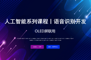 语音识别丨6.4 OLED屏联用